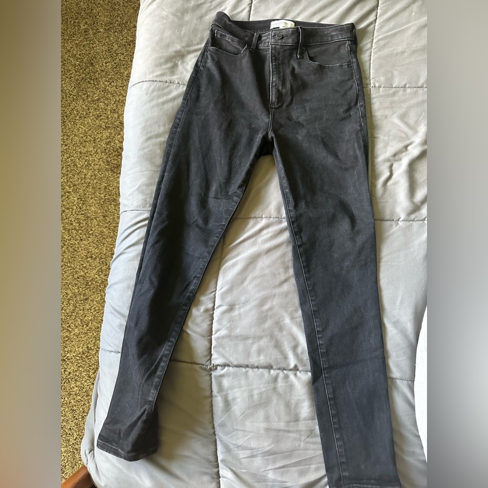 Abercrombie & Fitch Curve Love Black Super Skinny Jeans